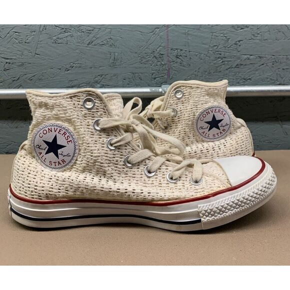 Converse Chuck‎ Taylor All Star High-Top Crochet Sneakers Women's Size 8 - Picture 1 of 12